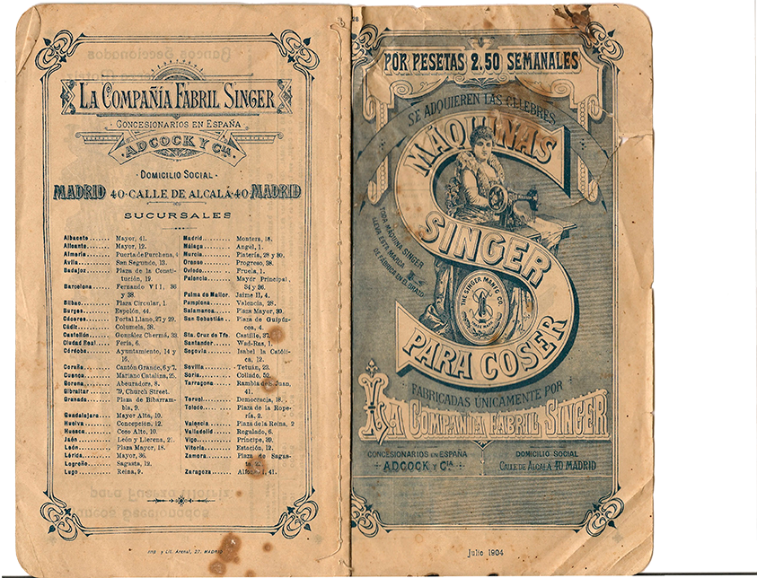 Museo del Nacionalismo Vasco - Catálogo de la máquina de coser Singer