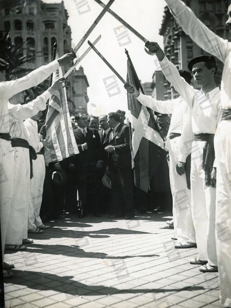 El Lehendakari Agirre durante el homenaje al General Artigas